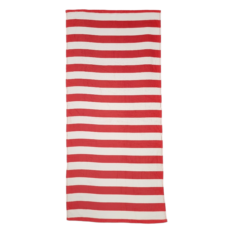 Red and white discount striped beach towels