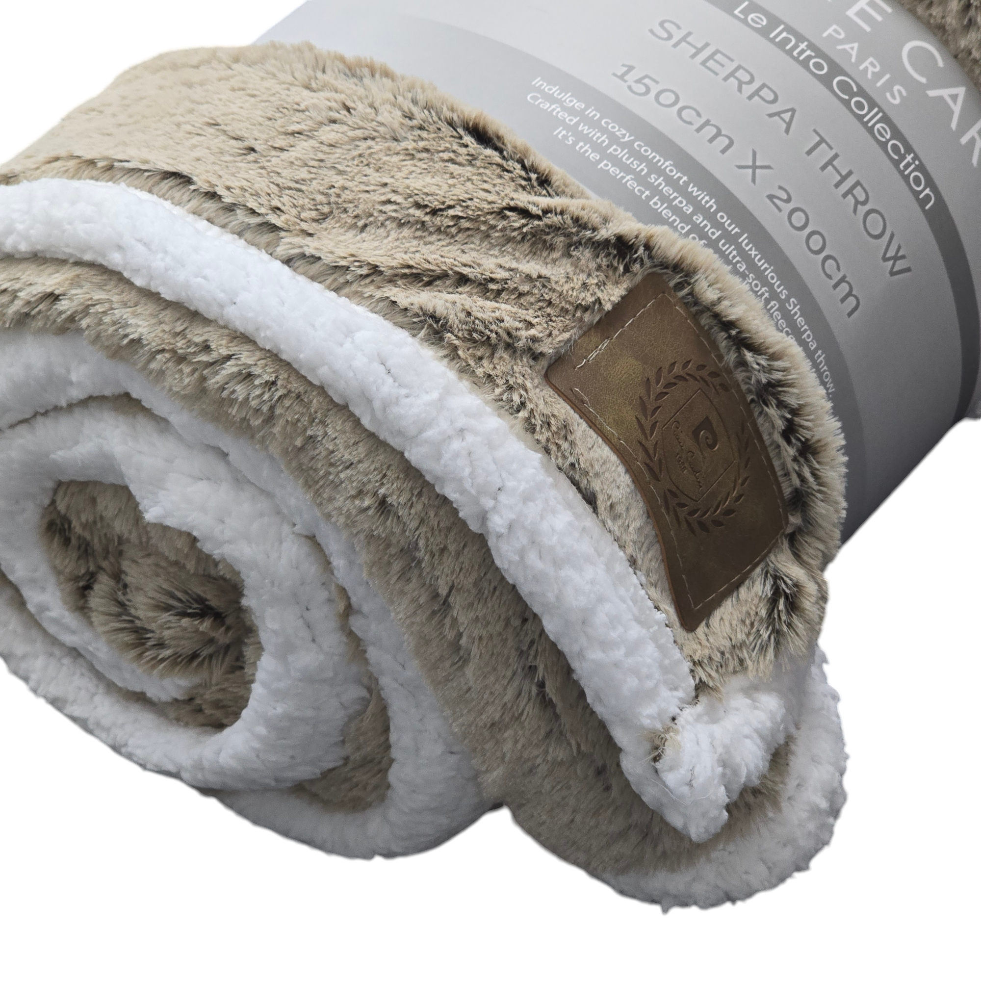 Luxury Faux Fur Blankets with Fleece Sherpa