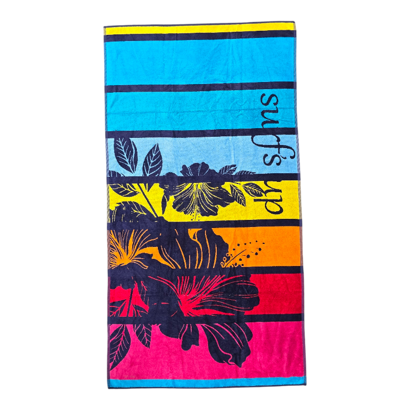 Surfs Up Luxurious Velour Beach Towel