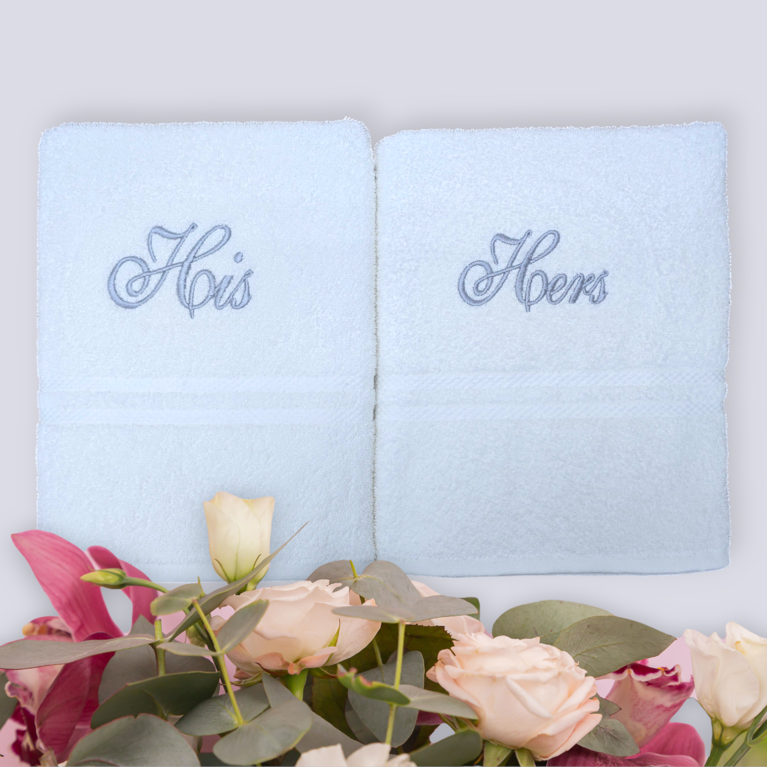 His & Hers Embroidered Towel Set