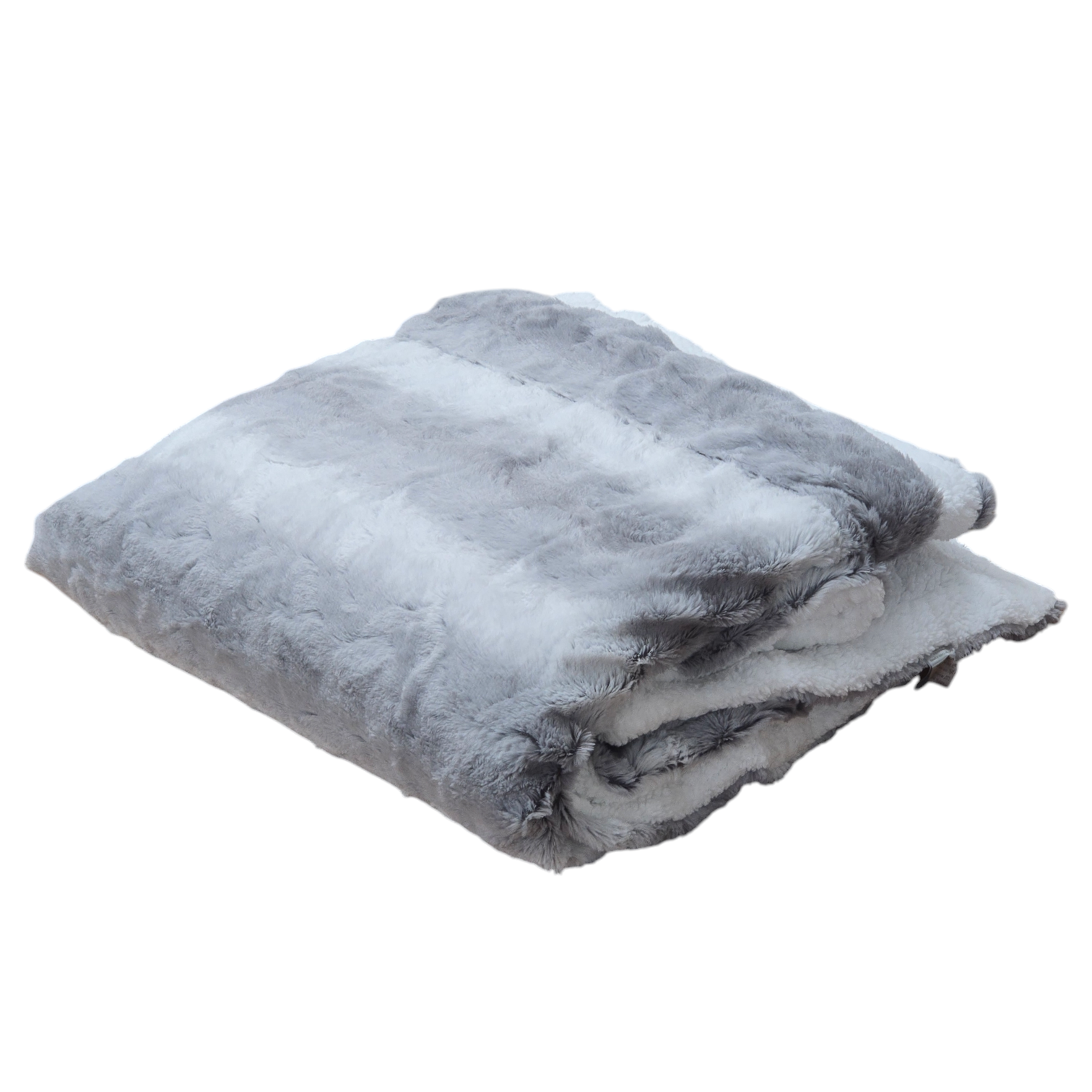 XL Luxury Faux Fur Blankets with Fleece Sherpa 200x200cm