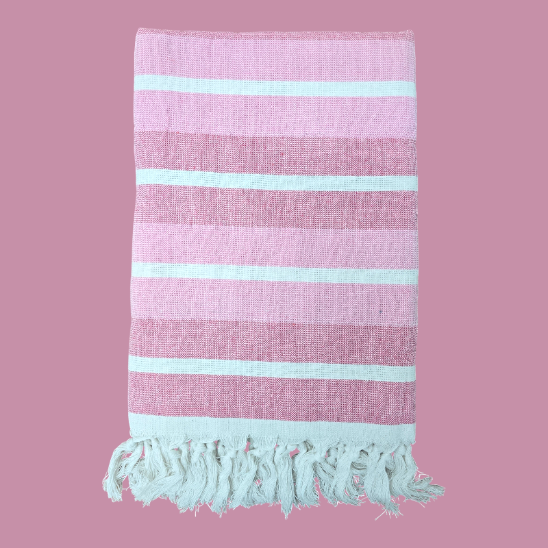 Candy Cotton Hammam Beach Towel with Tassels