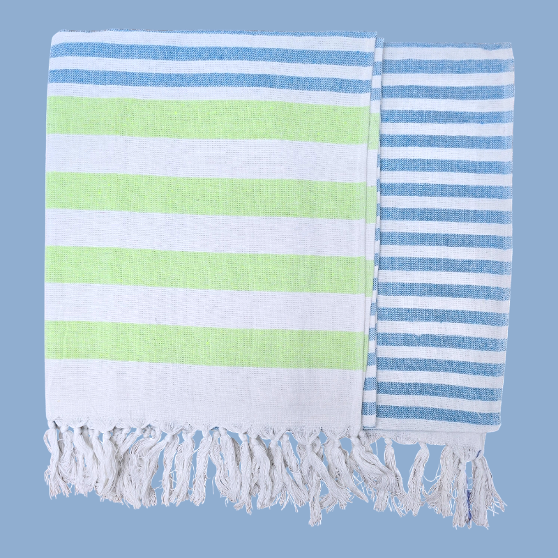 Cinque Terre Cotton Hammam Beach Towel with Tassels