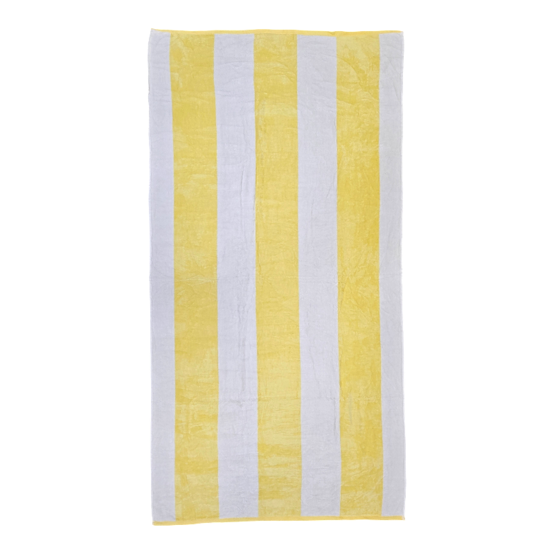 Lemon Stripe Imperfect Premium Beach Towel