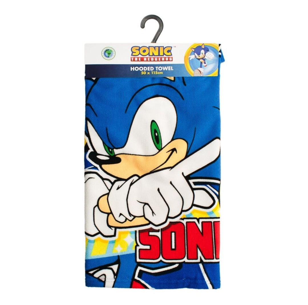 Sonic The Hedgehog Official Licensed Hooded Towel