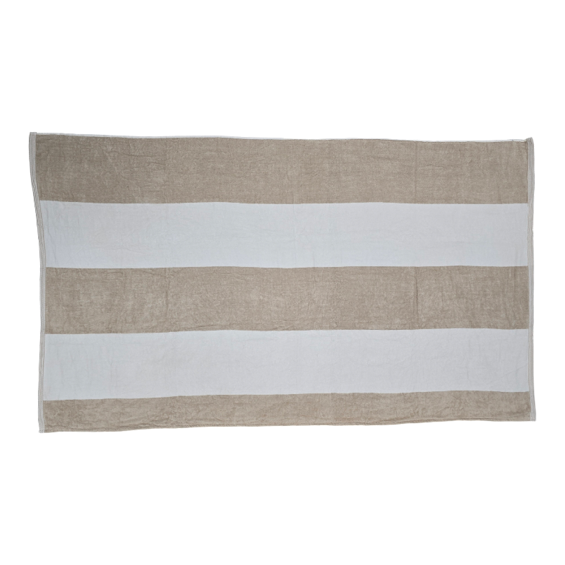 Hotel Sand Stripe Velour Premium Beach Towel