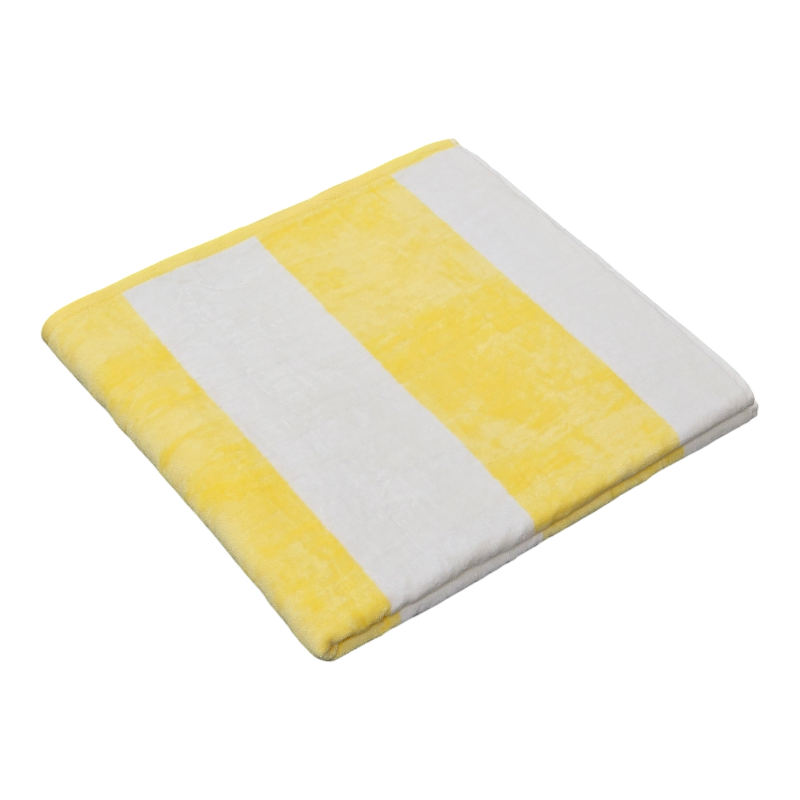 Lemon Stripe Imperfect Premium Beach Towel