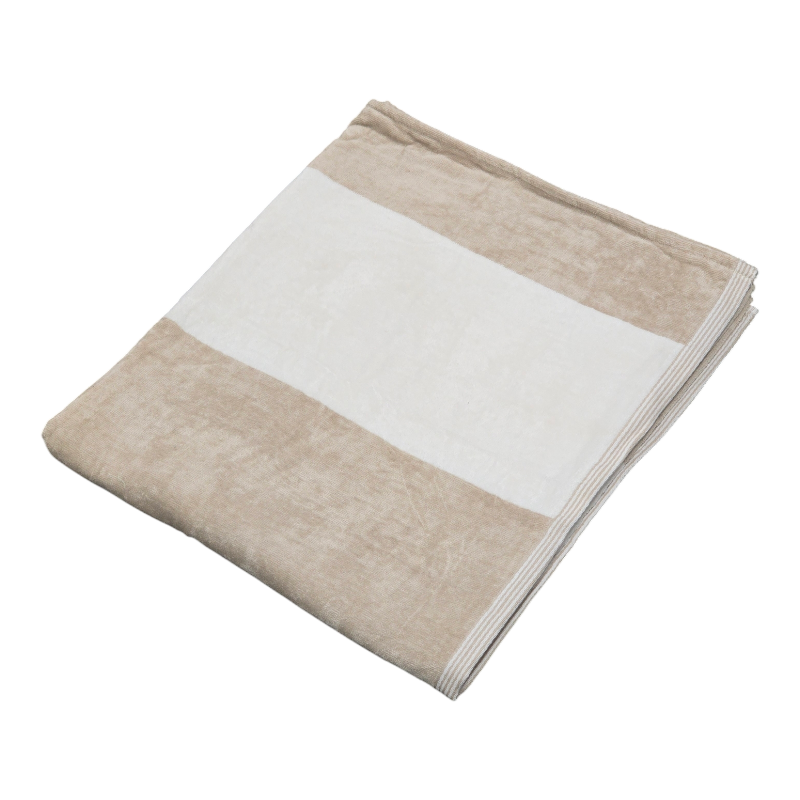 Hotel Sand Stripe Velour Premium Beach Towel