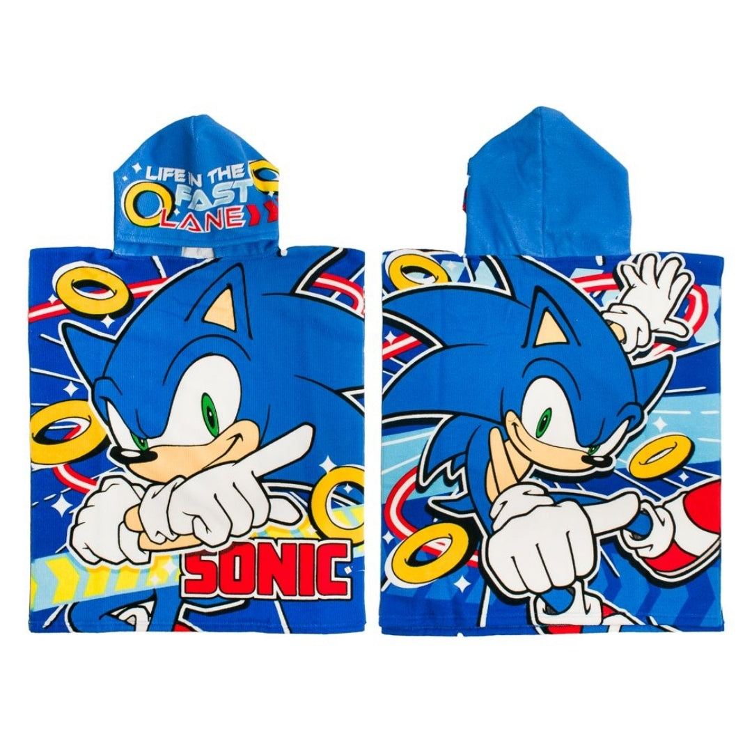 Sonic The Hedgehog Official Licensed Hooded Towel